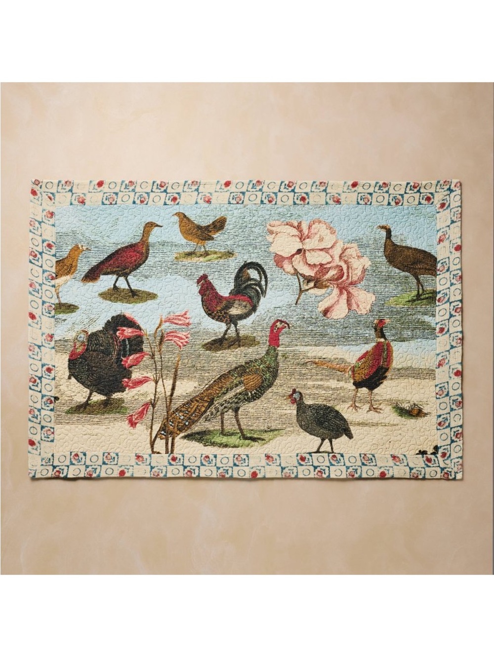 NWT John Derian Target Quilted Throw Blanket Bird Farmhouse 50 X 70 Cotton Quilt